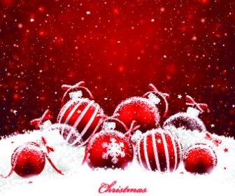 美しいクリスマスの赤い背景のベクトル