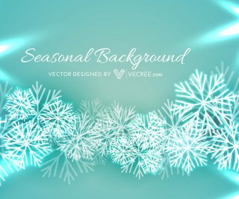 Beautiful Christmas Snowflakes Vector Background