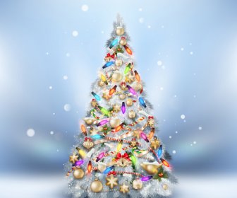 Schöne Weihnachten Tree15 Hintergrund Vektor