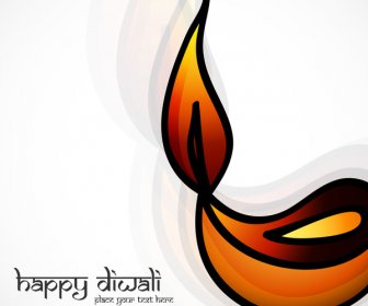 Schöne Diwali Diya Kunst Element Vektor Hintergrund