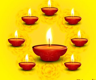 Indah Diwali Festival Kartu Latar Warna-warni Cerah