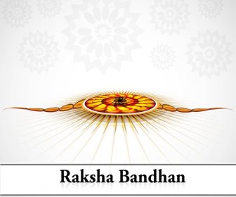 สวยงามเทศกาล Raksha Bandhan พื้นหลังเวกเตอร์