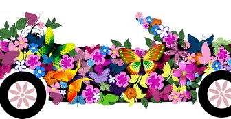 Gráficos De Desenho De Belo Carro Floral