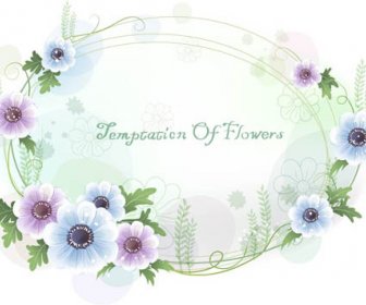 美しい花のフレーム デザイン ベクトル