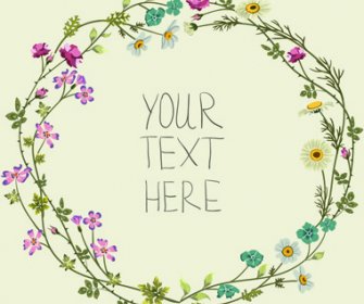 Beautiful Flower Frames With Vintage Background