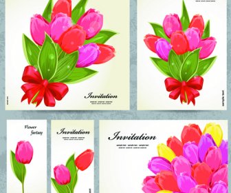 Schöne Blumen-Einladung-design
