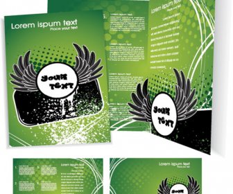 Beautiful Green Template For Advertising Brochure Vector