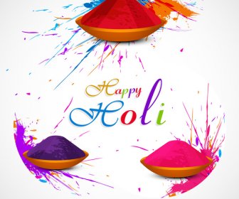 indah gulal berwarna-warni latar belakang holi festival grunge desain ilustrasi vektor