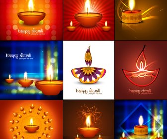 Festival Di Indù Colorato Brillante Presentazione Raccolta Di Bella Felice Diwali 9 Per Priorità Bassa D'ardore Di Celebrazione
