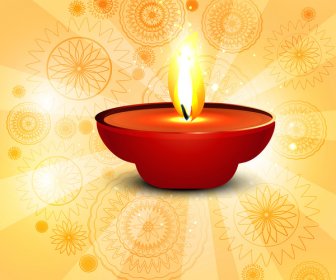 Indah Happy Diwali Diya Terang Warna-warni Hindu Festival Latar Belakang