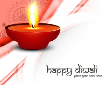 Piękny Happy Diwali Diya Jasne Kolorowe Hinduski Festiwal Tło