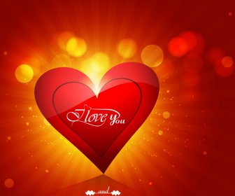 Corazon Hermoso Texto Con Estilo De Diseño De Feliz Dia De San Valentin Colorido Fondo De Tarjeta