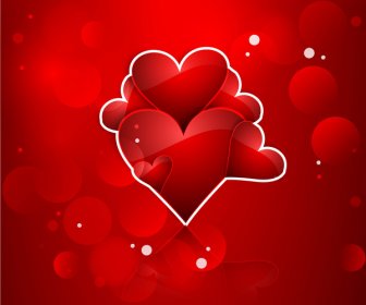 Diseño De La Tarjeta Del Día De San Valentín De Hermoso Corazón Texto Con Estilo