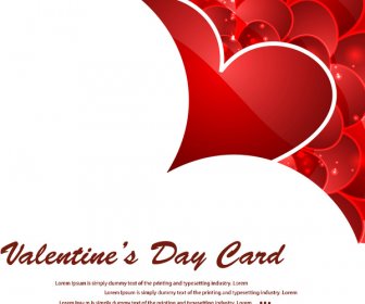 Schöne Stilvolle Text Valentinstag Karte Herzdesign