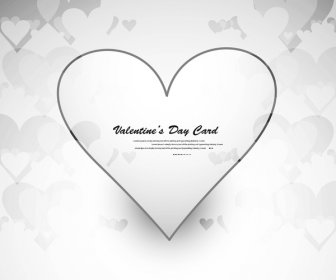 아름 다운 마음 세련 된 텍스트 발렌타인 카드 디자인