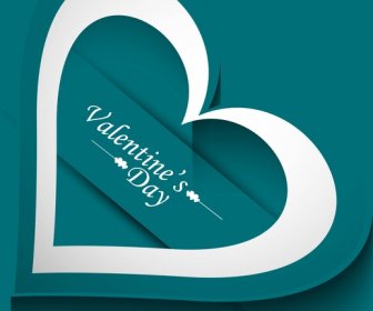 Disegno Di Scheda Di Cuore Bella Elegante Testo Valentines Day