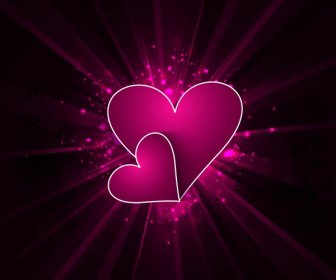 Diseño De Tarjeta De Día De San Valentín Con Estilo Hermoso Corazón