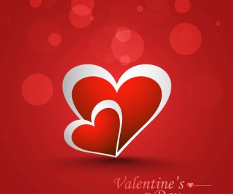 Schöne Stilvolle Valentinstag Karte Herzdesign