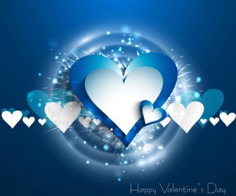 Hari Valentine Kartu Desain Yang Bergaya Cantik Hati
