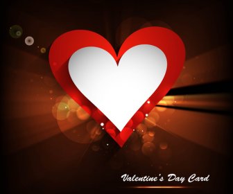 Indah Hati Untuk Bahagia Hari Valentine Kartu Fantastis Latar Belakang Vektor