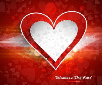 Schönen Herzen Für Happy Valentines Day Karte Fantastische Kulisse Vektor