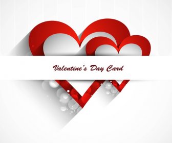 행복 한 발렌타인 데이 카드 환상적인 배경 벡터에 대 한 아름 다운 마음