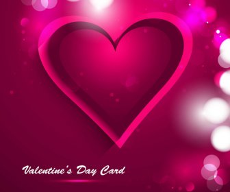 幸せなバレンタインデー カード幻想的な背景のベクトルの美しい心