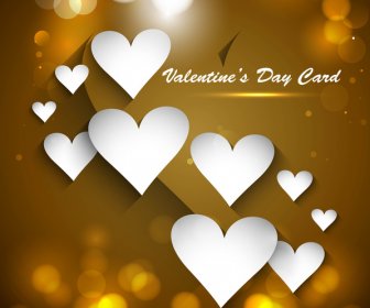 Mutlu Sevgililer Günü Kartı Fantastik Plan Vektör Için Güzel Kalpler