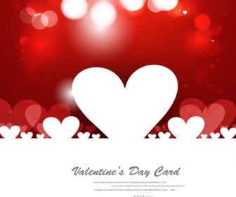 Piękne Serce Dla Szczęśliwego Walentynki Karty Fantastyczne Tło Wektor