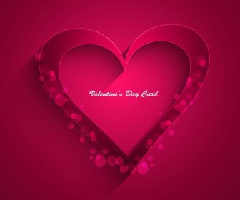 幸せなバレンタインデー カード幻想的な背景のベクトルの美しい心