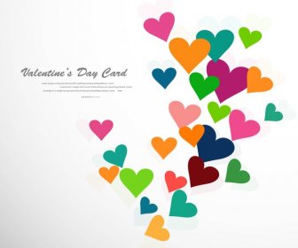 Diseño De Tarjeta De Día De San Valentín Corazones Hermoso Texto Con Estilo