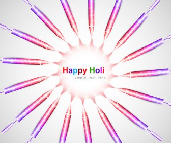 Beautiful Holi Colorful Text Celebration Background Festival Vector Design