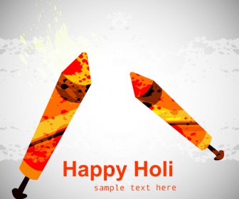 Beautiful Holi Colorful Text Grunge Celebration Background Festival Vector Design