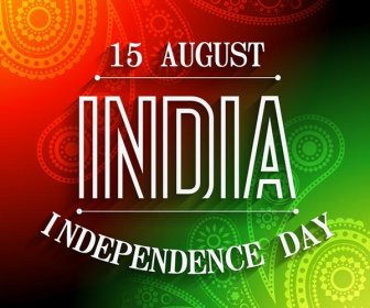 Hermoso Arte Tradicional Indio Trabajar Segundo Plano Agosto Del Vector De Día Del Independencia De La India