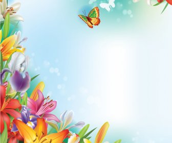 تصميم الخلفية الفن الزنابق الجميلة