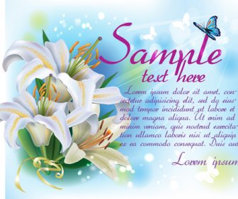 تصميم الخلفية الفن الزنابق الجميلة