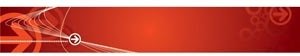 Belas Linhas Em Vermelho Brilhante Com Banner De Tecnologia De Vetor De Seta