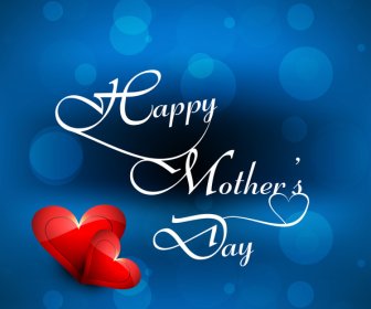 Beautiful Mothers Day Card Colorful Text Background Illustration