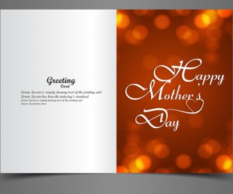 美しい母の日グリーティング カード プレゼンテーション デザイン