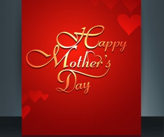 Piękne Matki Dzień Szablon Broszura Karty Odbicie Projekt