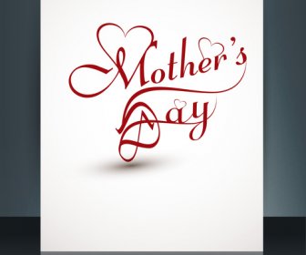 Beautiful Mothers Day Template Brochure Card Reflection Design