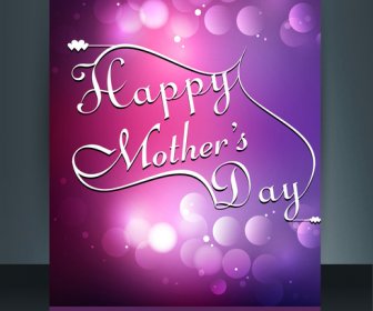 Beautiful Mothers Day Template Brochure Card Reflection Design