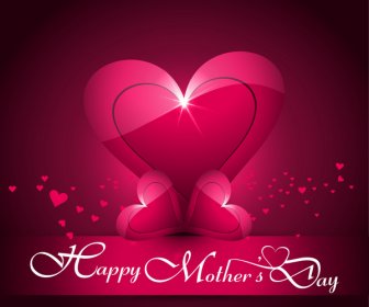 Beautiful Mothers Day Text Concept Card Colorful Background