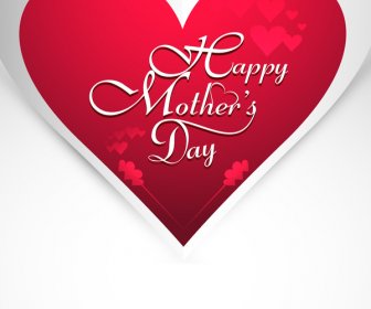 Beautiful Mothers Day Text Concept Card Colorful Background