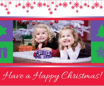 Beautiful Photo Christmas Cards Design Templates
