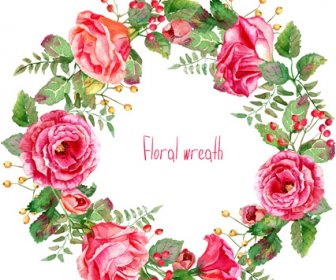Fond De Belle Fleur Rose Vector Art