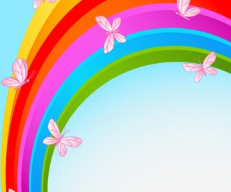 Beautiful Rainbow Colorful Bakcgrounds Vector