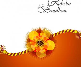 Beautiful Raksha Bandhan Background Colorful Card Design