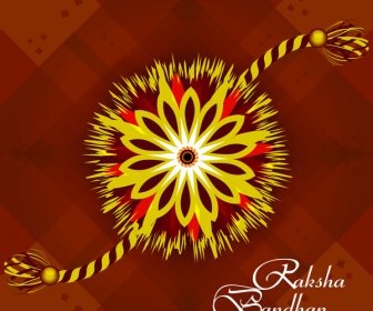 đẹp Raksha Bandhan Nền đầy Màu Sắc Thẻ Thiết Kế