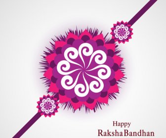 美しいラクシャ Bandhan 背景カラフルなカード デザイン